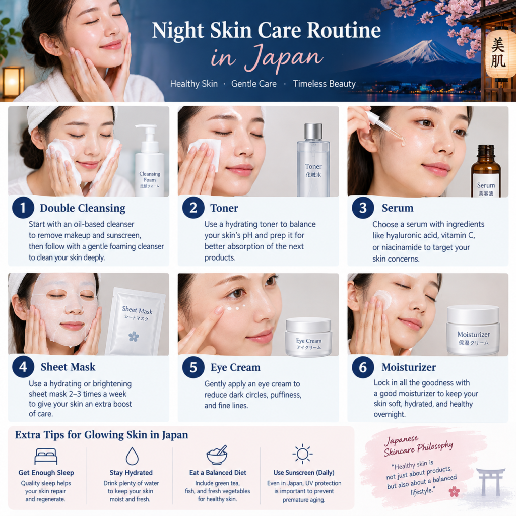 night skin care routine in japan​